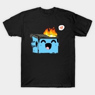 Kawaii Cute Dumpster Fire Love T-Shirt
